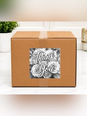 Thank You Roses 3”x3” Stickers-100ct.